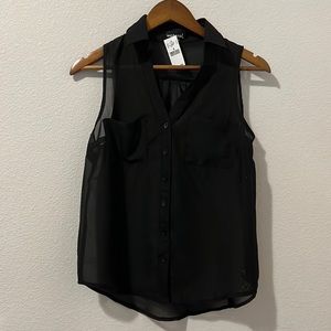 NWT Wet Seal Collared Sheer Tank Size S